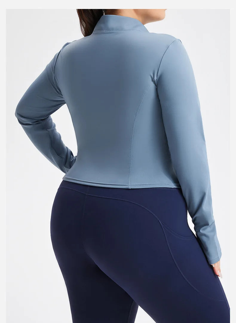 Plus Size Workout Jacket Women