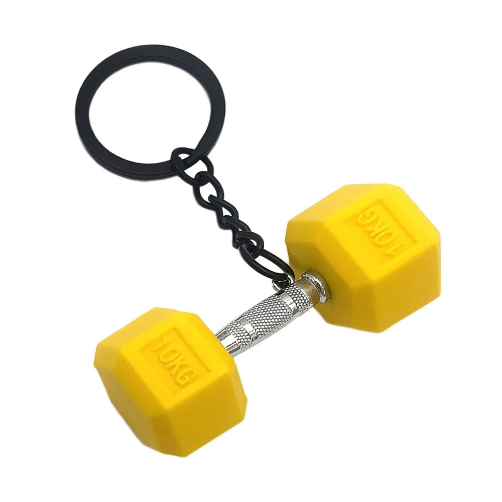 Barbell Keychain