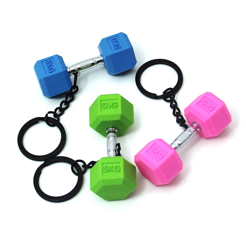 Barbell Keychain