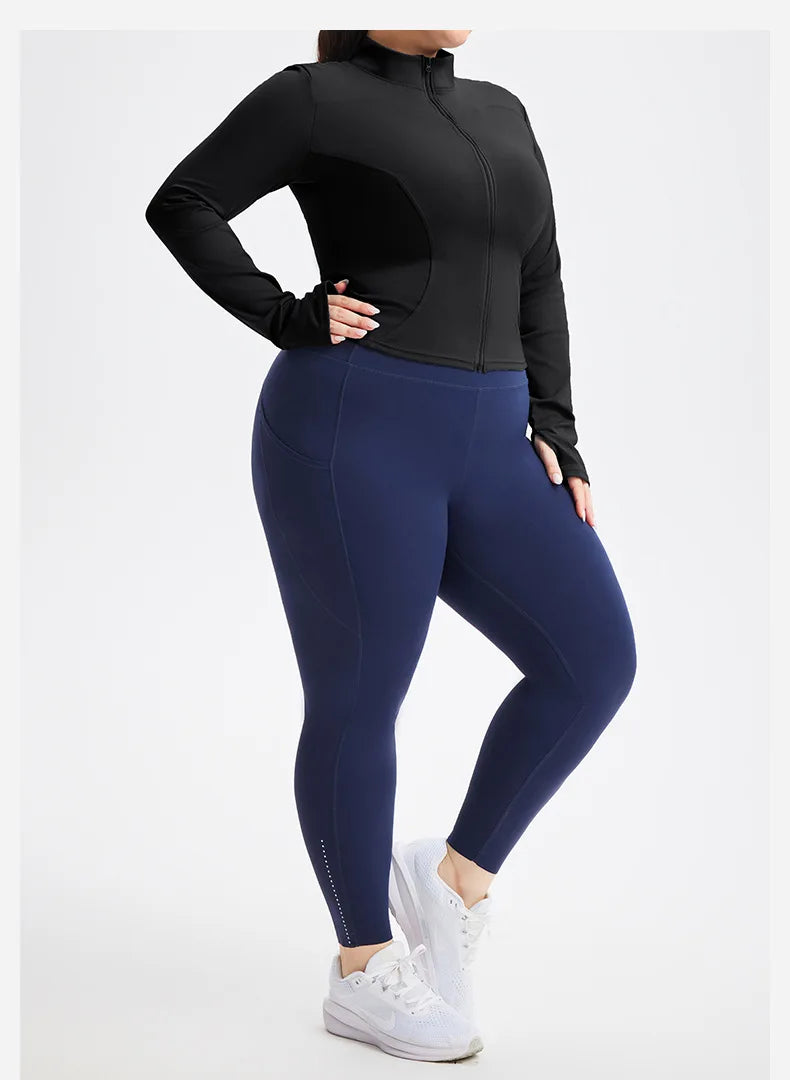 Plus Size Workout Jacket Women