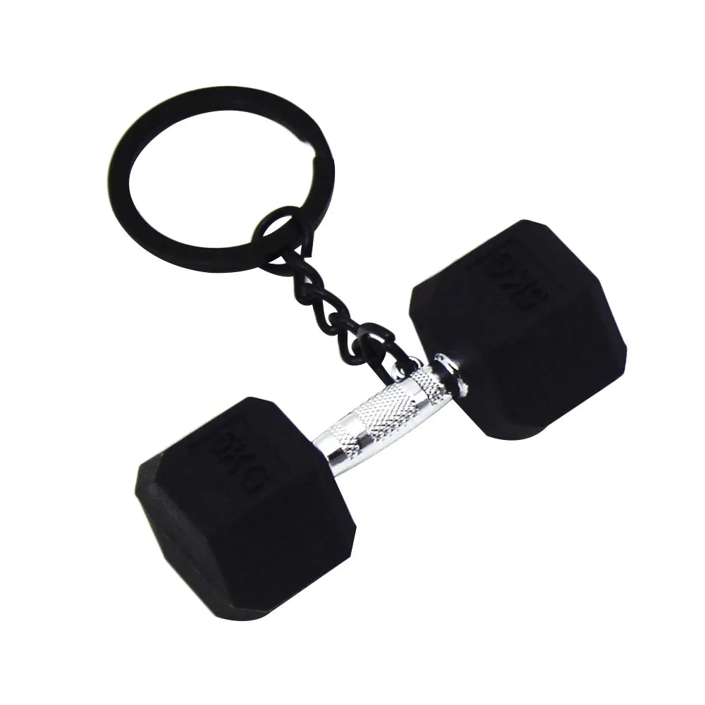 Barbell Keychain
