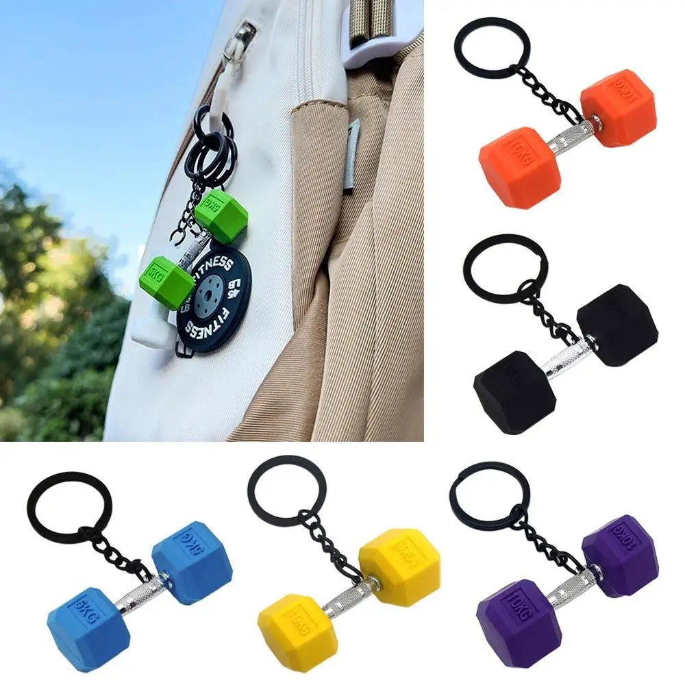 Barbell Keychain