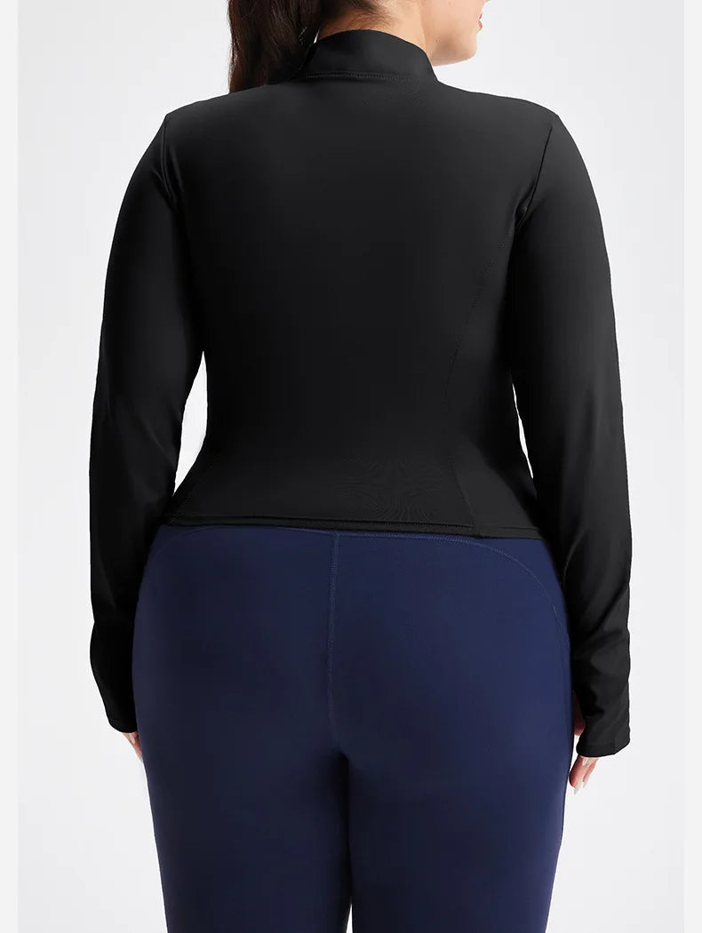 Plus Size Workout Jacket Women