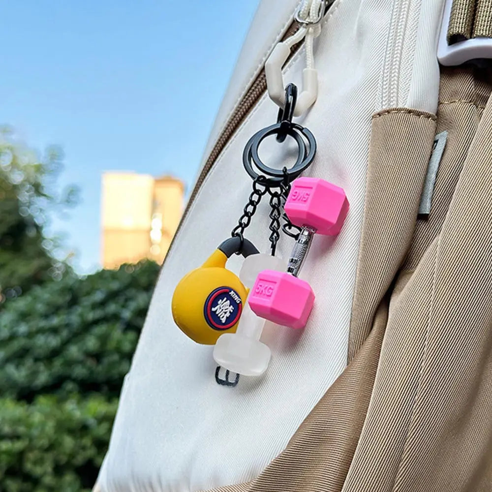 Barbell Keychain