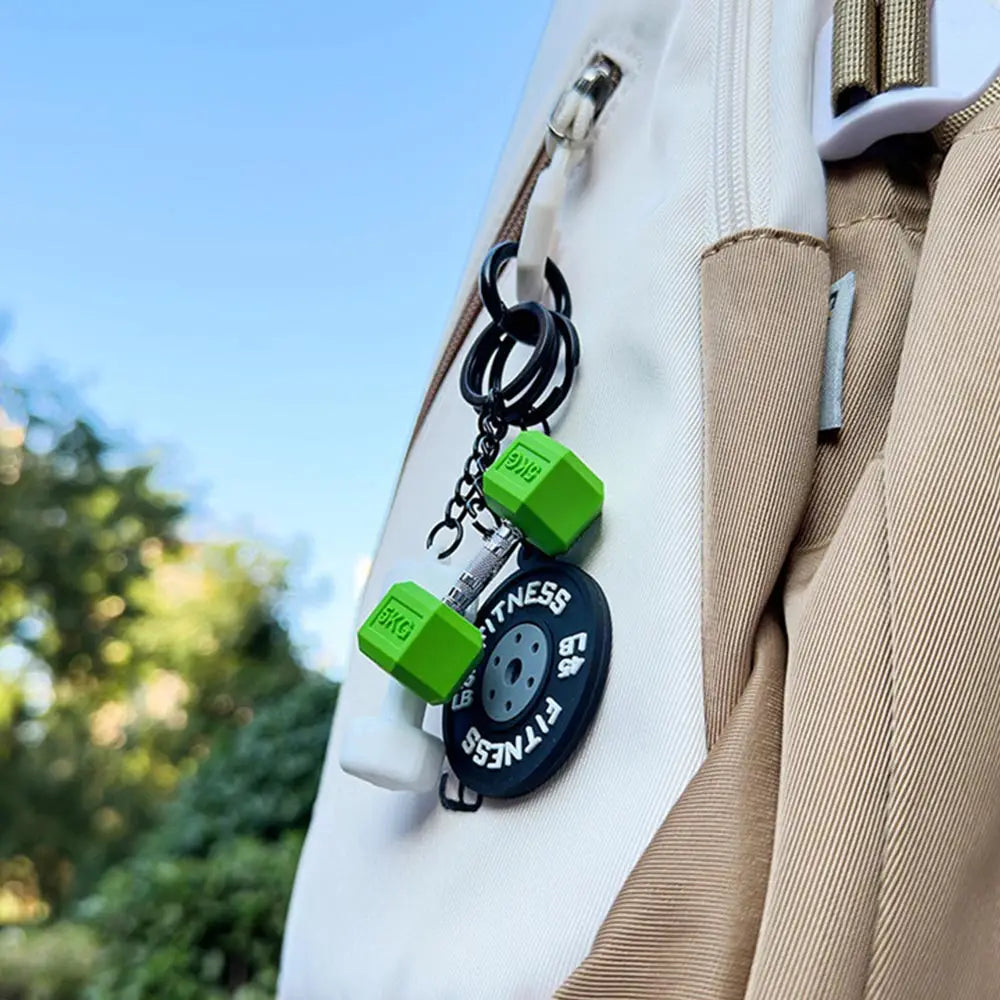 Barbell Keychain