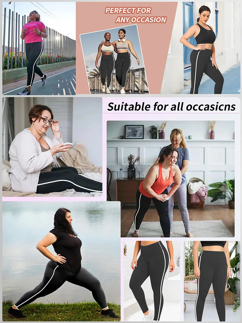 Plus Size High Waist Yoga Leggings