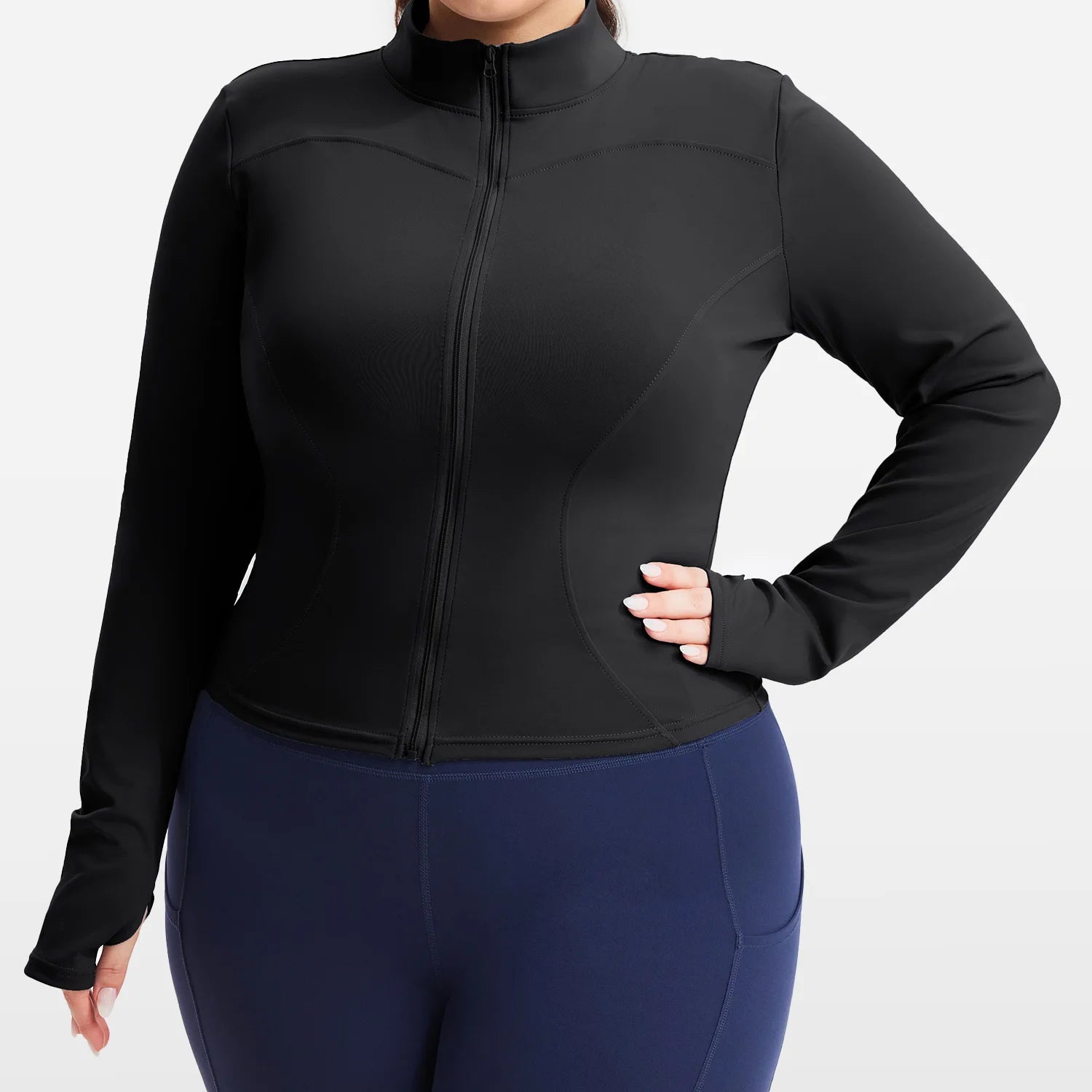Plus Size Workout Jacket Women
