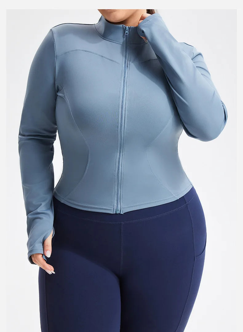 Plus Size Workout Jacket Women