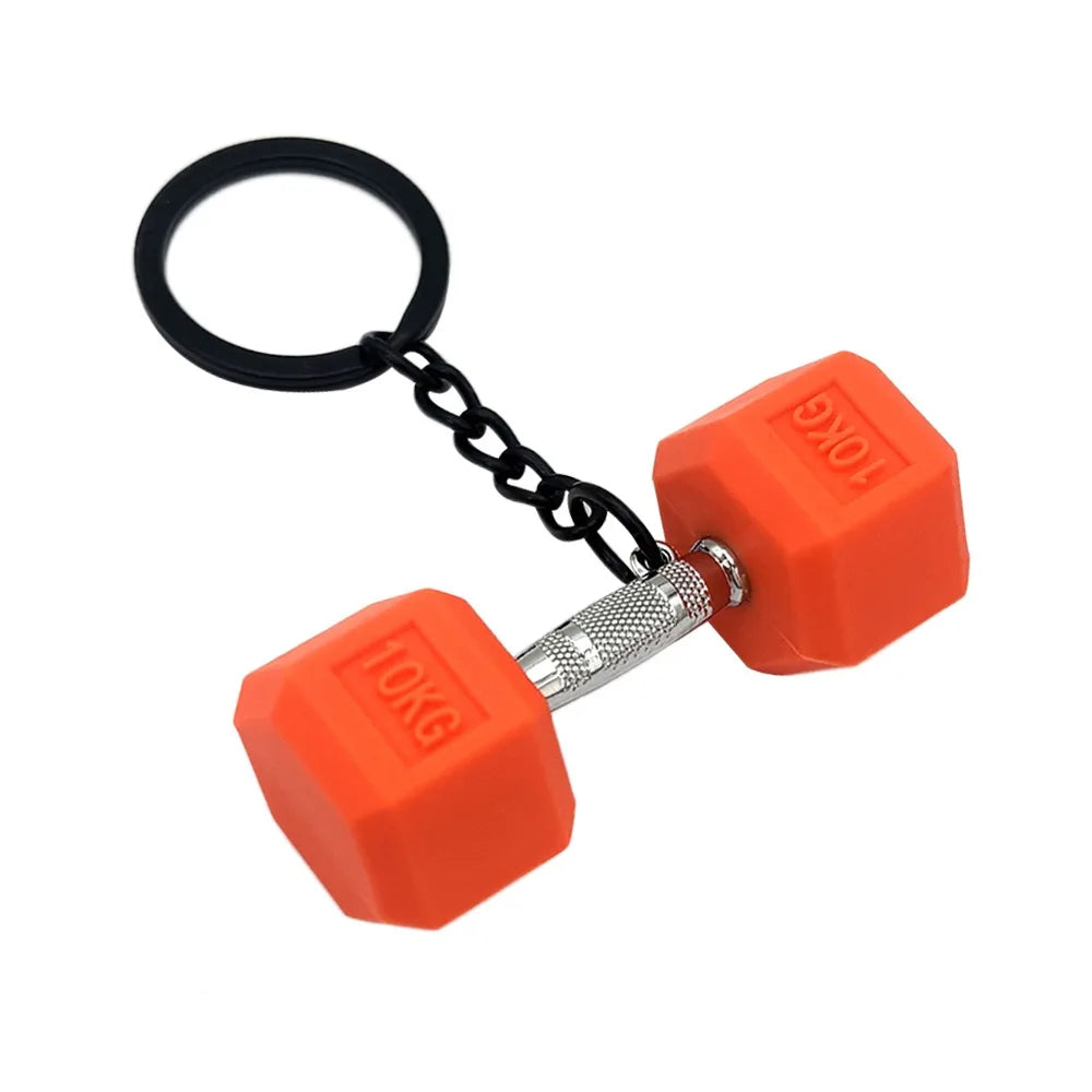 Barbell Keychain