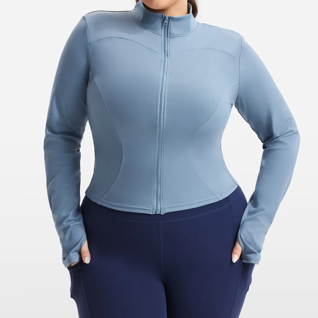 Plus Size Workout Jacket Women