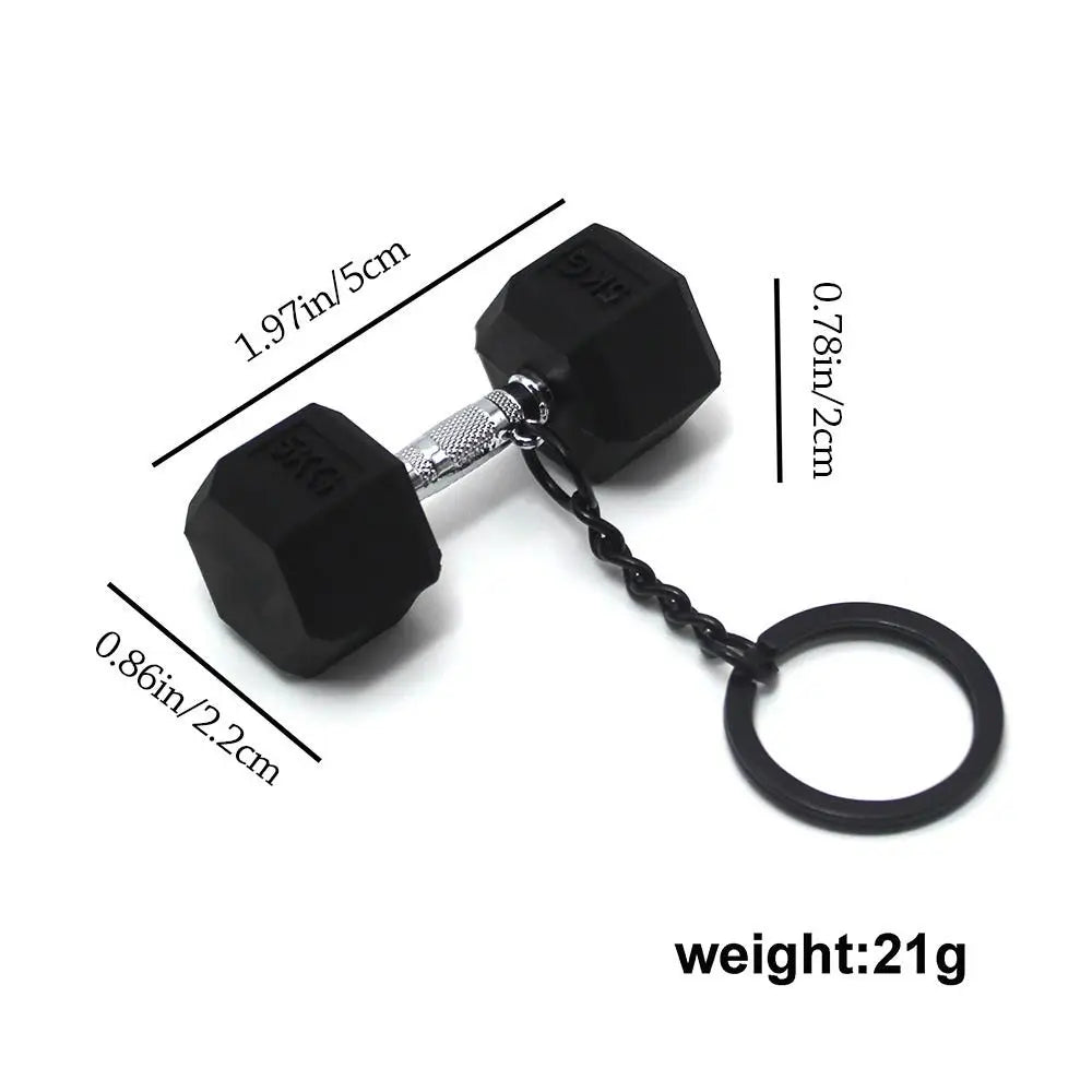 Barbell Keychain