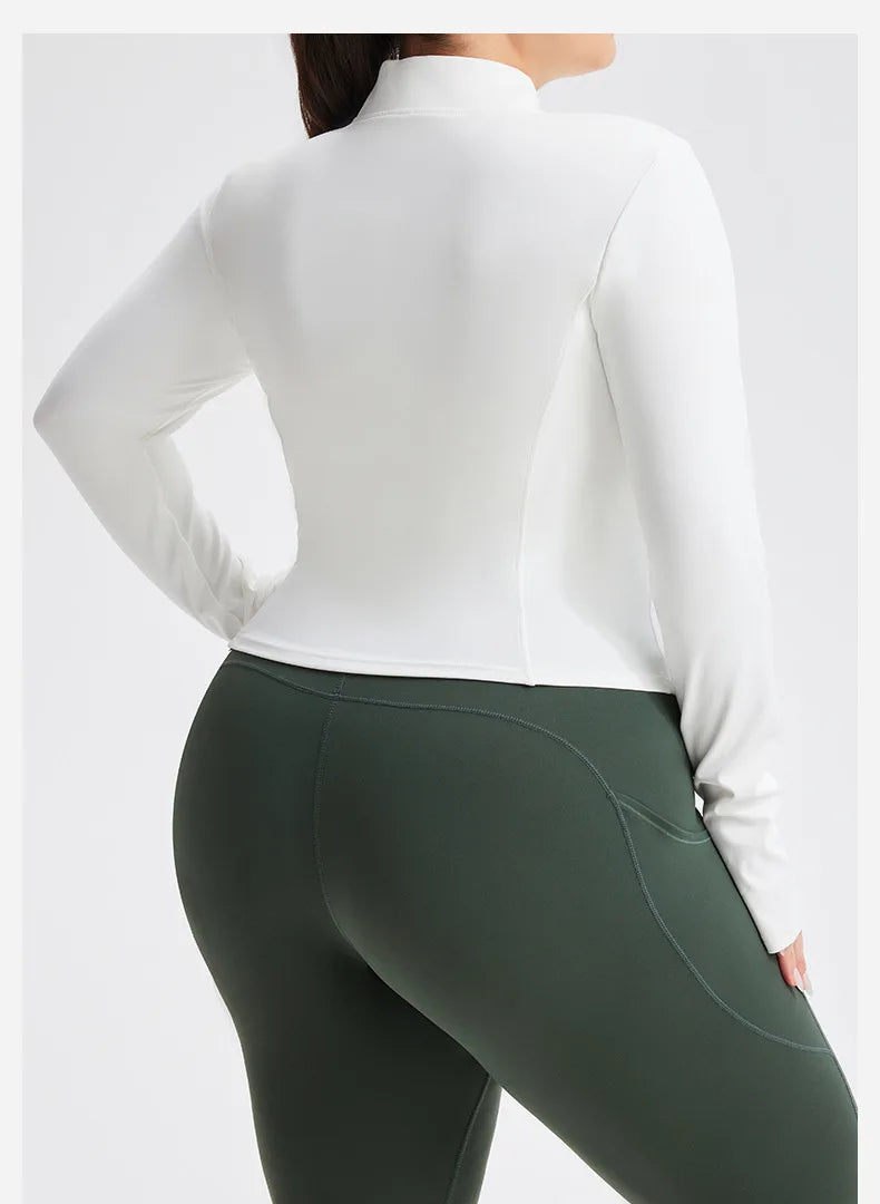 Plus Size Workout Jacket Women