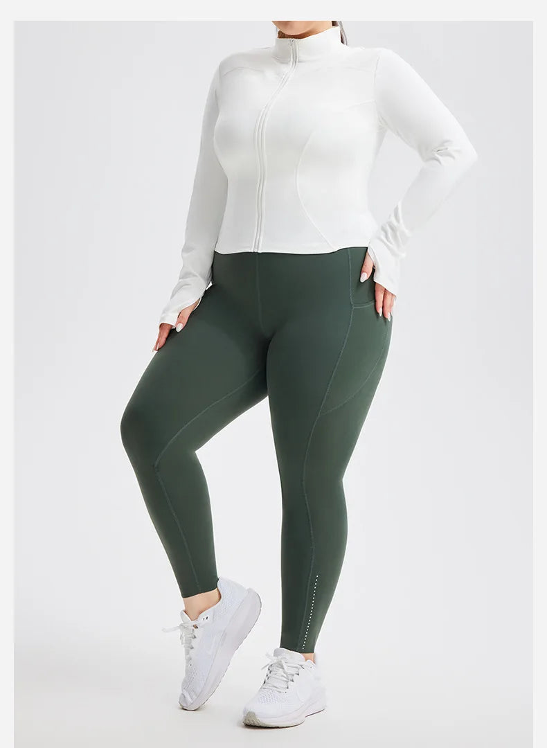 Plus Size Workout Jacket Women