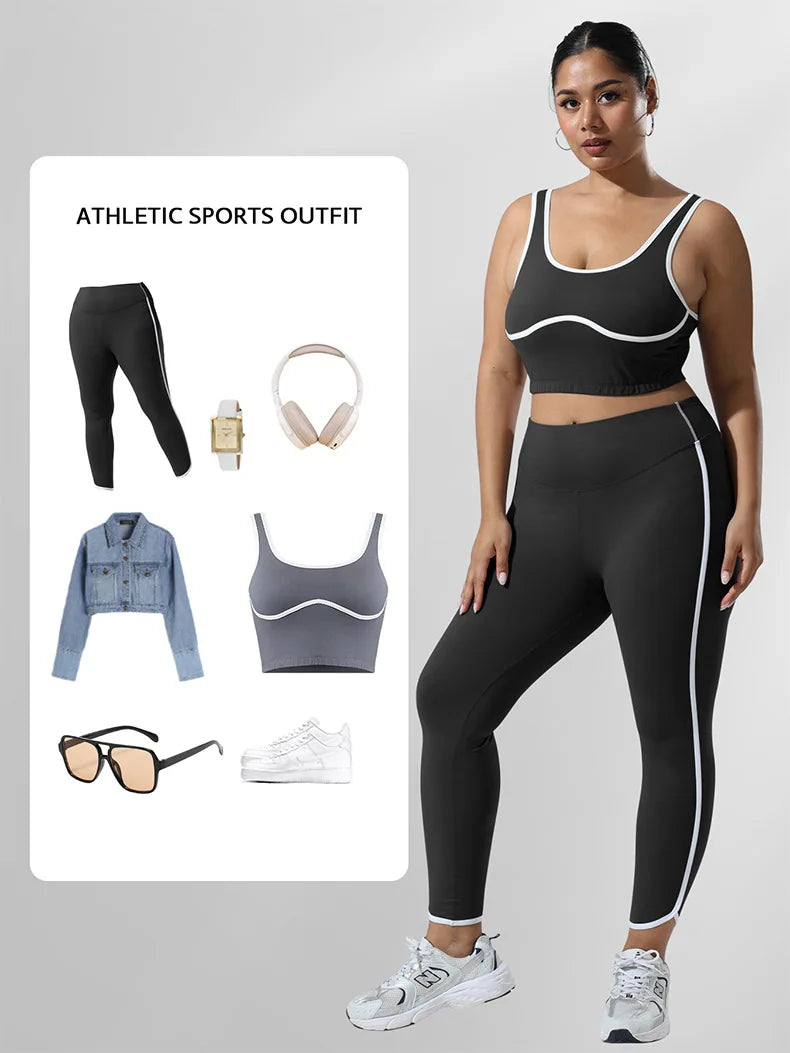 Plus Size High Waist Yoga Leggings
