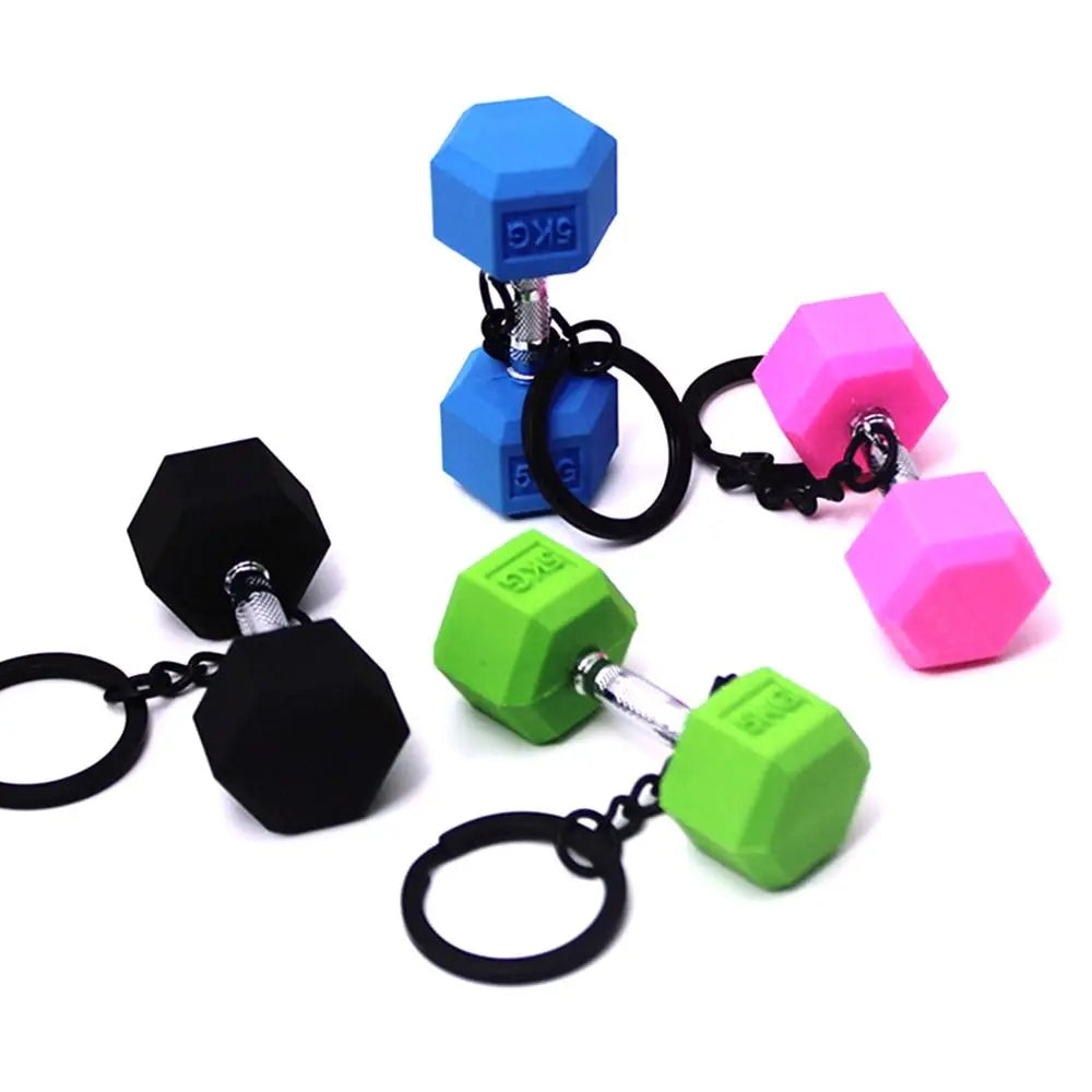 Barbell Keychain