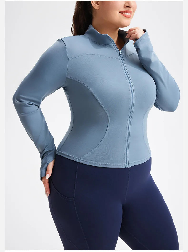 Plus Size Workout Jacket Women