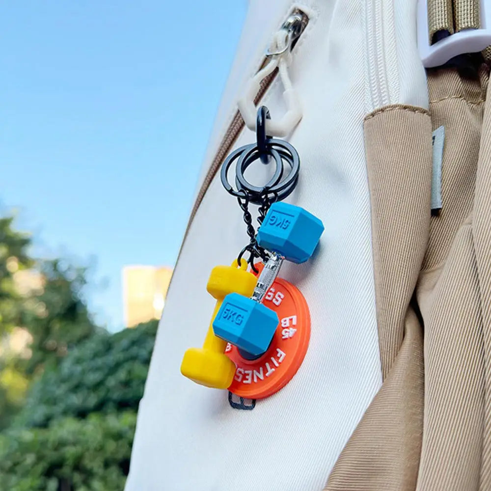 Barbell Keychain