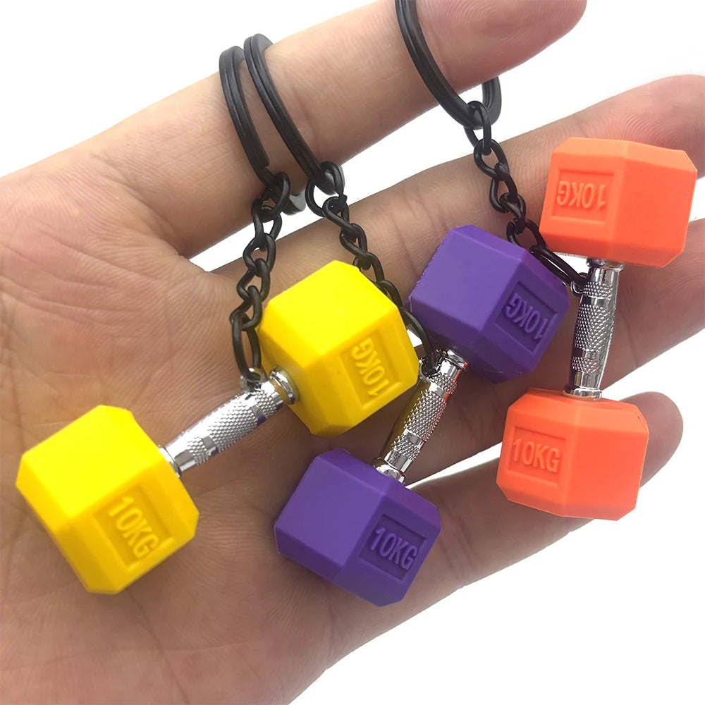 Barbell Keychain