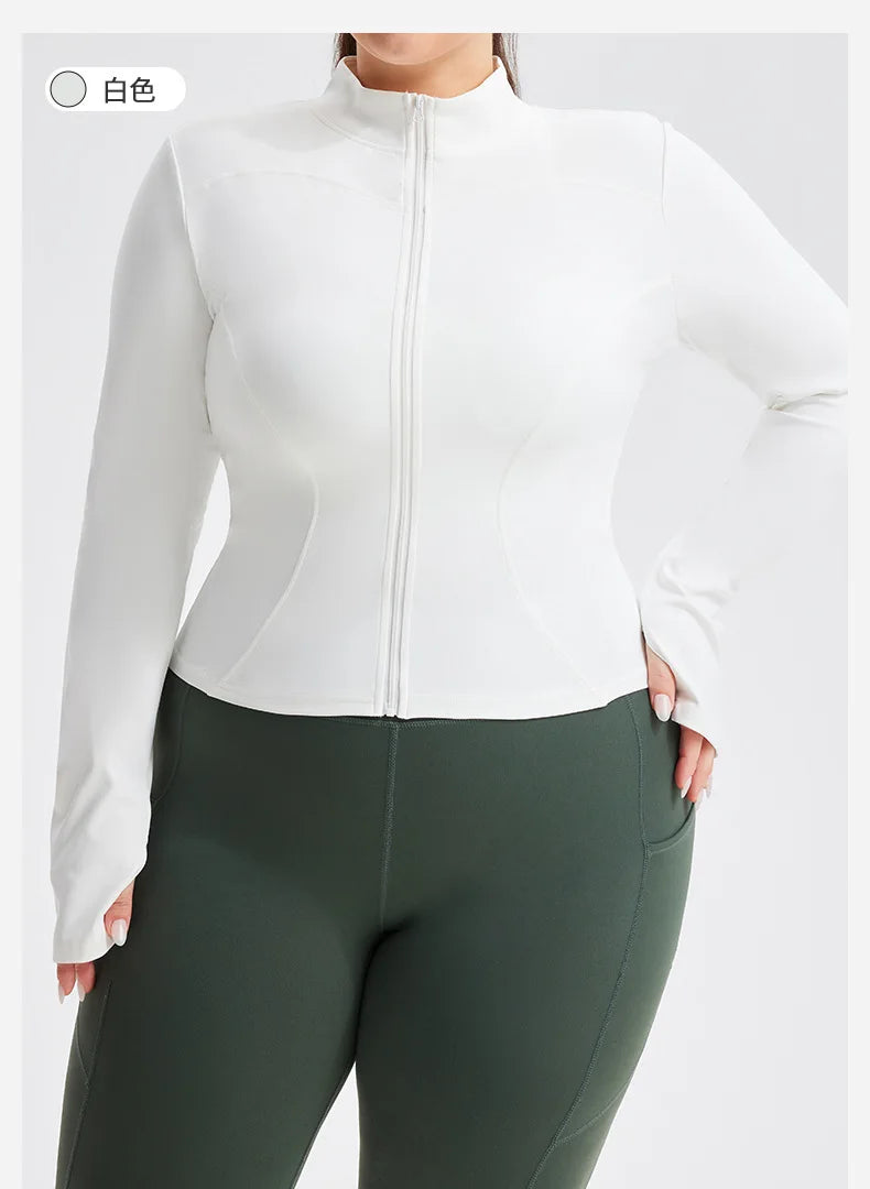 Plus Size Workout Jacket Women