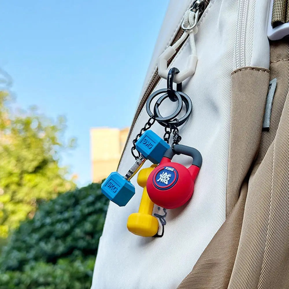 Barbell Keychain