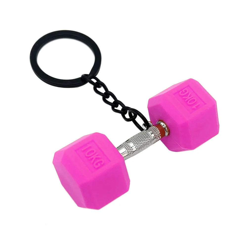 Barbell Keychain