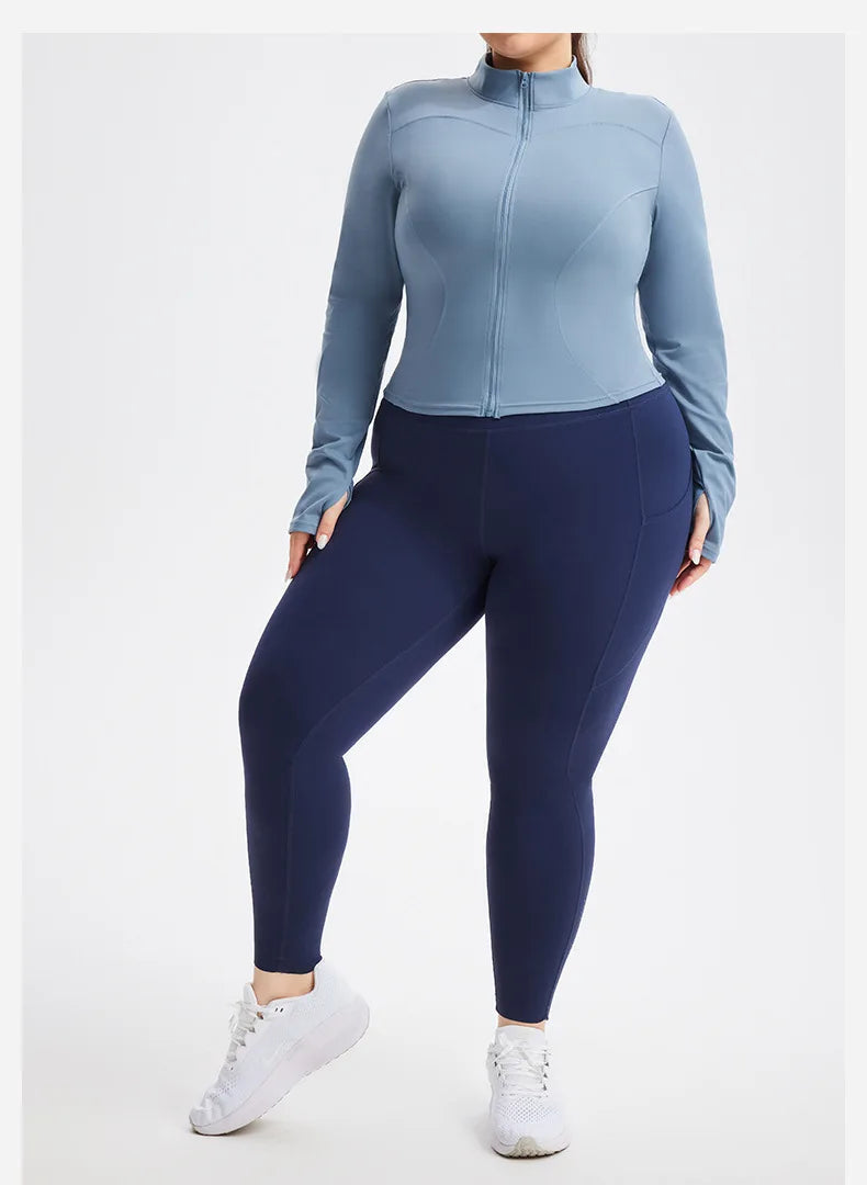 Plus Size Workout Jacket Women